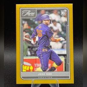 2022 Panini Three & Two Rookies Gold #d /25 Jose Siri #129 Rookie RC Rays Mets